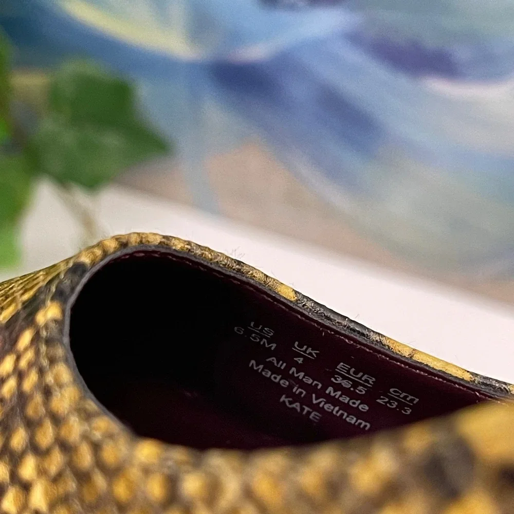 Franco Sarto Snakeskin Kate‎ Slingback Pump Size 6.5